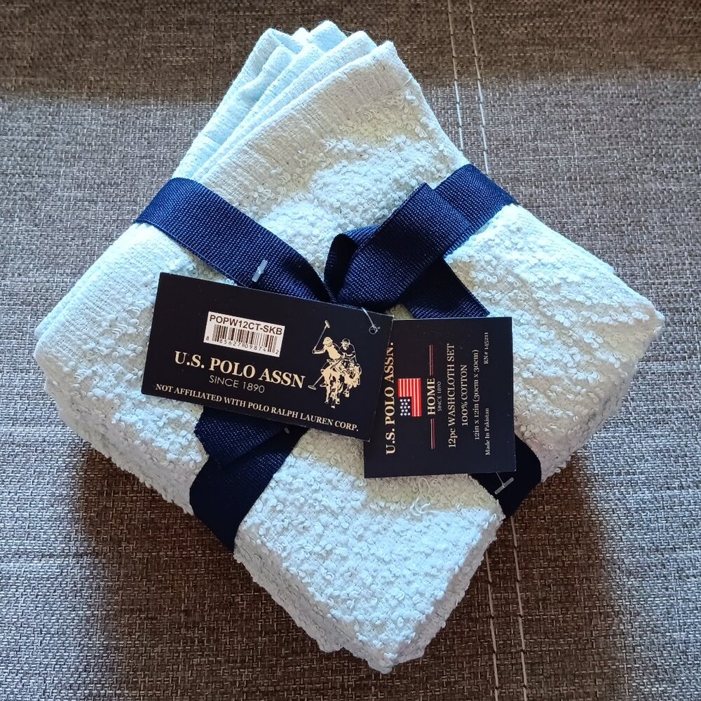 U.S. POLO ASSN. Wash Cloths (12 piece)